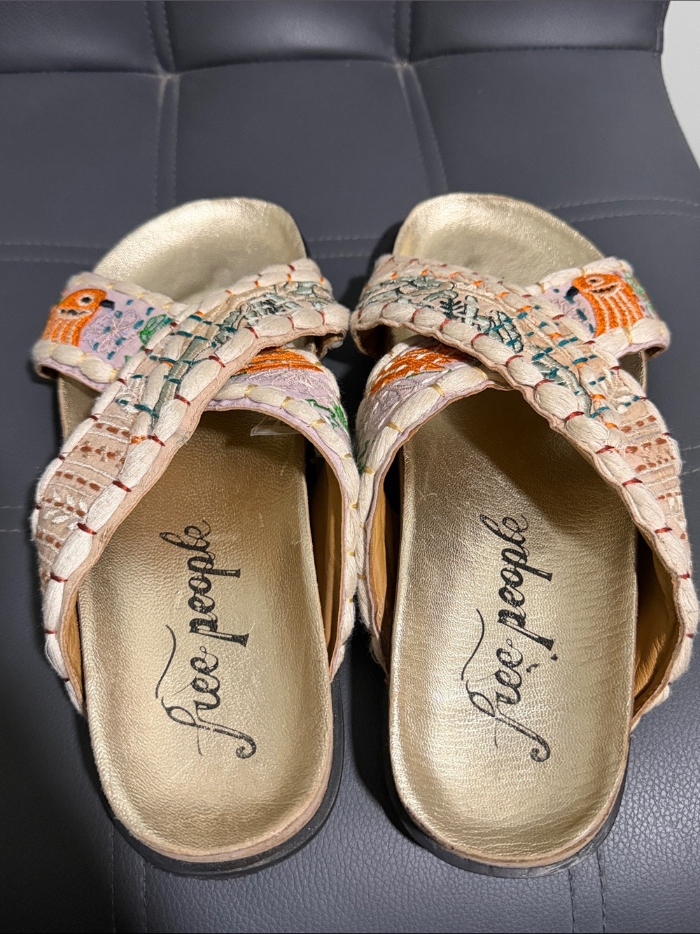 Free People Wildflowers Crossband Sandals Size 7.5/8 - Picture 3 of 7